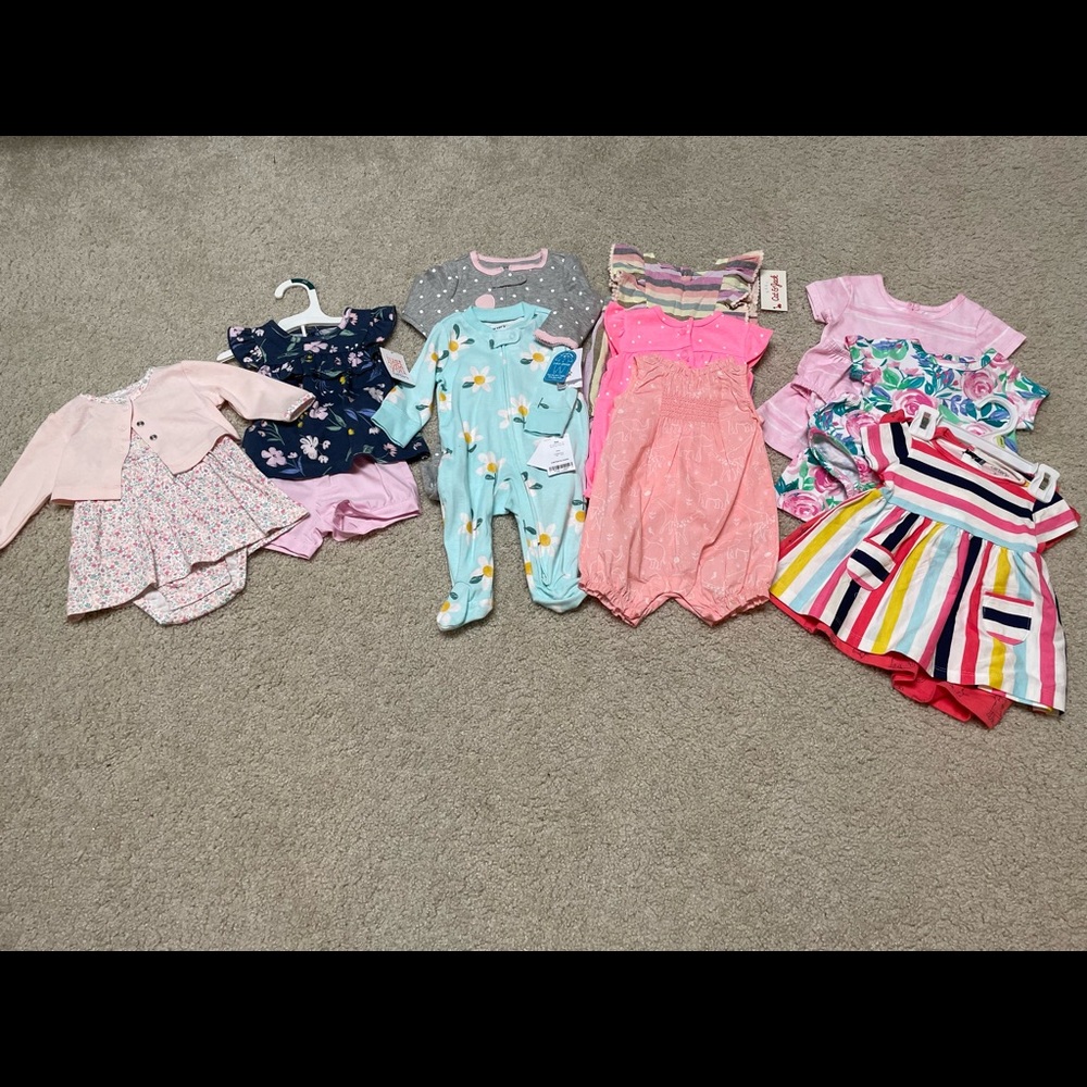 NWT/NWOT Baby Girls’ 3-month Spring/Summer Clothes Bundle